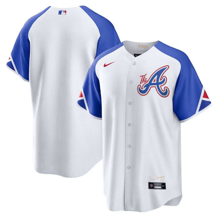 Men Atlanta Braves Nike White 2023 City Connect Replica MLB Jersey->women mlb jersey->Women Jersey